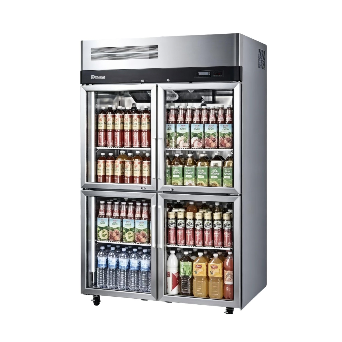 Vertical glass door cabinet